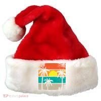 Summer Retro Palm Trees Tropical Santa Hat thumb 0