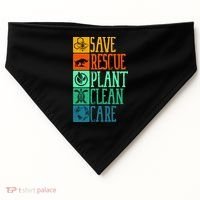 Save Rescue Plant Clean Care Turtle Animal Recycle Earth Day Cute Gift USA-Made Doggie Bandana thumb 0