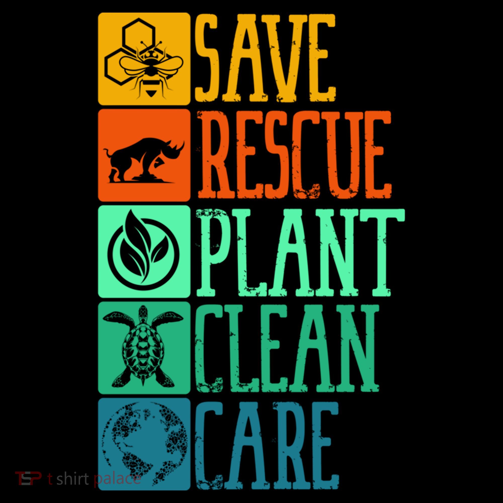 Save Rescue Plant Clean Care Turtle Animal Recycle Earth Day Cute Gift Coffee Mug