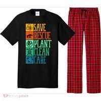 Save Rescue Plant Clean Care Turtle Animal Recycle Earth Day Cute Gift Pajama Set thumb 0