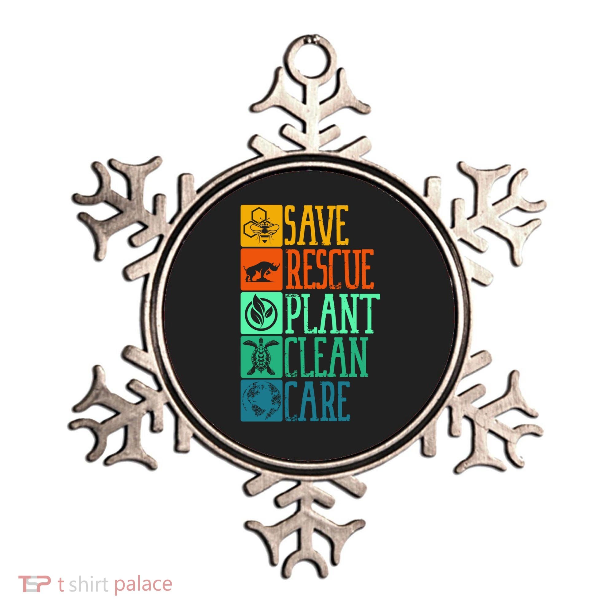 Save Rescue Plant Clean Care Turtle Animal Recycle Earth Day Cute Gift Ornament