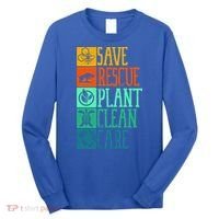 Save Rescue Plant Clean Care Turtle Animal Recycle Earth Day Cute Gift Long Sleeve Shirt thumb 0