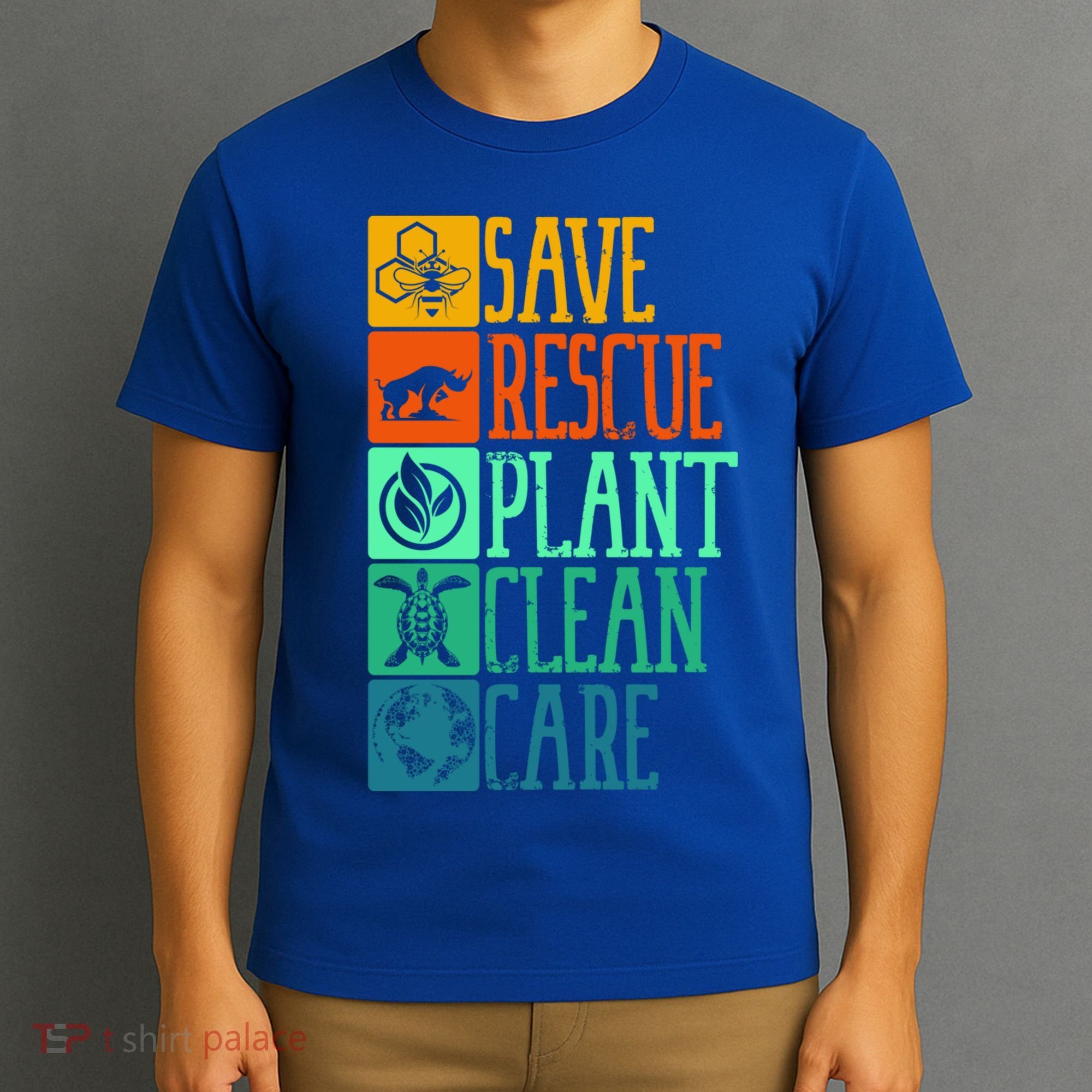 Save Rescue Plant Clean Care Turtle Animal Recycle Earth Day Cute Gift T-Shirt