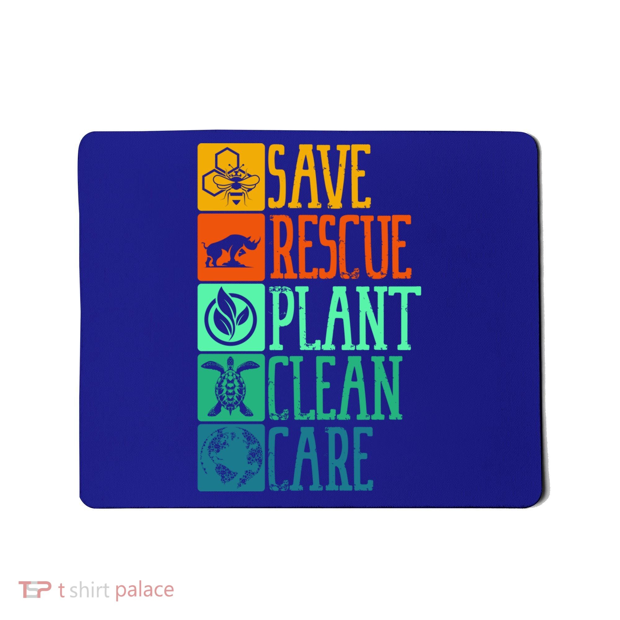 Save Rescue Plant Clean Care Turtle Animal Recycle Earth Day Cute Gift Mousepad