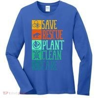 Save Rescue Plant Clean Care Turtle Animal Recycle Earth Day Cute Gift Women's Long Sleeve Shirt thumb 0