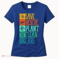 Save Rescue Plant Clean Care Turtle Animal Recycle Earth Day Cute Gift Women's T-Shirt thumb 0