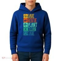 Save Rescue Plant Clean Care Turtle Animal Recycle Earth Day Cute Gift Kids Hoodie thumb 4