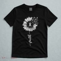 Sunflower Ribbon Purple AlzheimerS Awareness T-Shirt thumb 5
