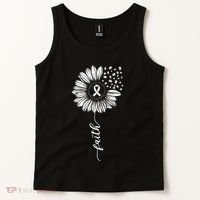 Sunflower Ribbon Purple AlzheimerS Awareness Tank Top thumb 2