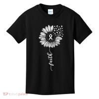 Sunflower Ribbon Purple AlzheimerS Awareness Kids T-Shirt thumb 0