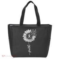 Sunflower Ribbon Purple AlzheimerS Awareness Tote Bag thumb 0