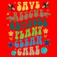 Save Rescue Recycle Plant Clean Care Earth Day Santa Hat thumb 1
