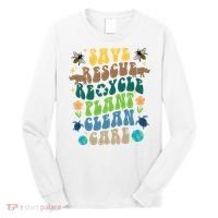 Save Rescue Recycle Plant Clean Care Earth Day Long Sleeve Shirt thumb 0