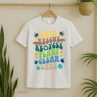 Save Rescue Recycle Plant Clean Care Earth Day T-Shirt thumb 2