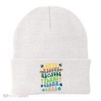 Save Rescue Recycle Plant Clean Care Earth Day Beanie thumb 0