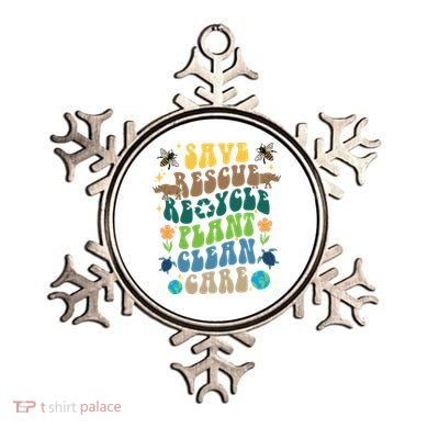Save Rescue Recycle Plant Clean Care Earth Day Ornament