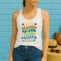 Save Rescue Recycle Plant Clean Care Earth Day Women's Tank Top thumb 2