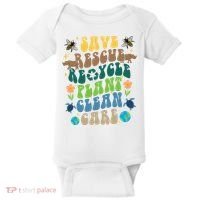 Save Rescue Recycle Plant Clean Care Earth Day Baby Bodysuit thumb 0