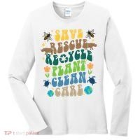 Save Rescue Recycle Plant Clean Care Earth Day Women's Long Sleeve Shirt thumb 0