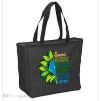 Save Rescue Recycle Plant Clean Care Earth Day Tote Bag thumb 2
