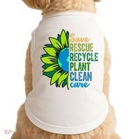 Save Rescue Recycle Plant Clean Care Earth Day Doggie Tank thumb 0