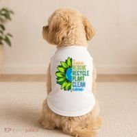 Save Rescue Recycle Plant Clean Care Earth Day Doggie Tank thumb 2