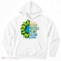 Save Rescue Recycle Plant Clean Care Earth Day Hoodie thumb 0