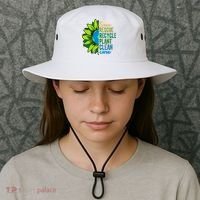 Save Rescue Recycle Plant Clean Care Earth Day Bucket Hat thumb 3
