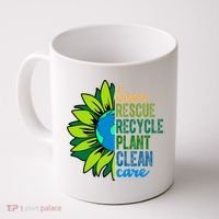 Save Rescue Recycle Plant Clean Care Earth Day Coffee Mug thumb 0