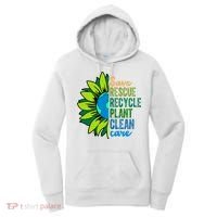 Save Rescue Recycle Plant Clean Care Earth Day Women's Hoodie thumb 0
