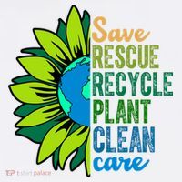 Save Rescue Recycle Plant Clean Care Earth Day Women's Hoodie thumb 2
