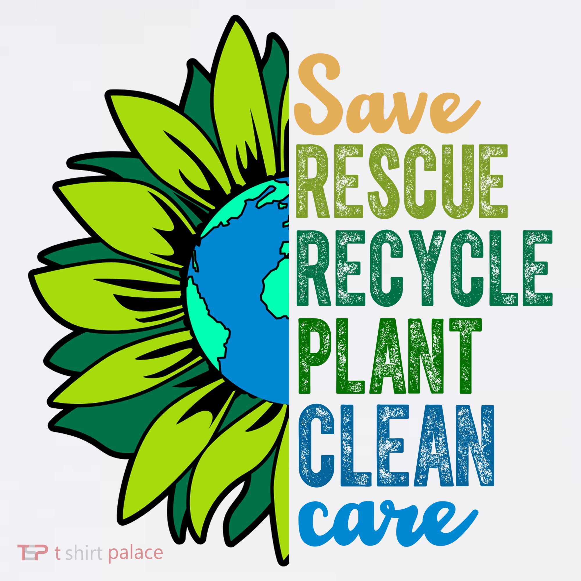 Save Rescue Recycle Plant Clean Care Earth Day Women's Hoodie