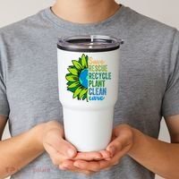 Save Rescue Recycle Plant Clean Care Earth Day Tumbler thumb 2