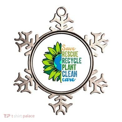 Save Rescue Recycle Plant Clean Care Earth Day Ornament