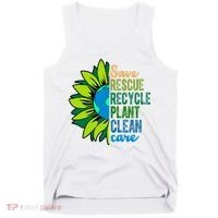 Save Rescue Recycle Plant Clean Care Earth Day Tank Top thumb 0