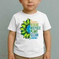 Save Rescue Recycle Plant Clean Care Earth Day Toddler T-Shirt thumb 2
