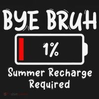 Summer Recharge Required Funny Last Day Of School Bye Bruh Ornament thumb 1