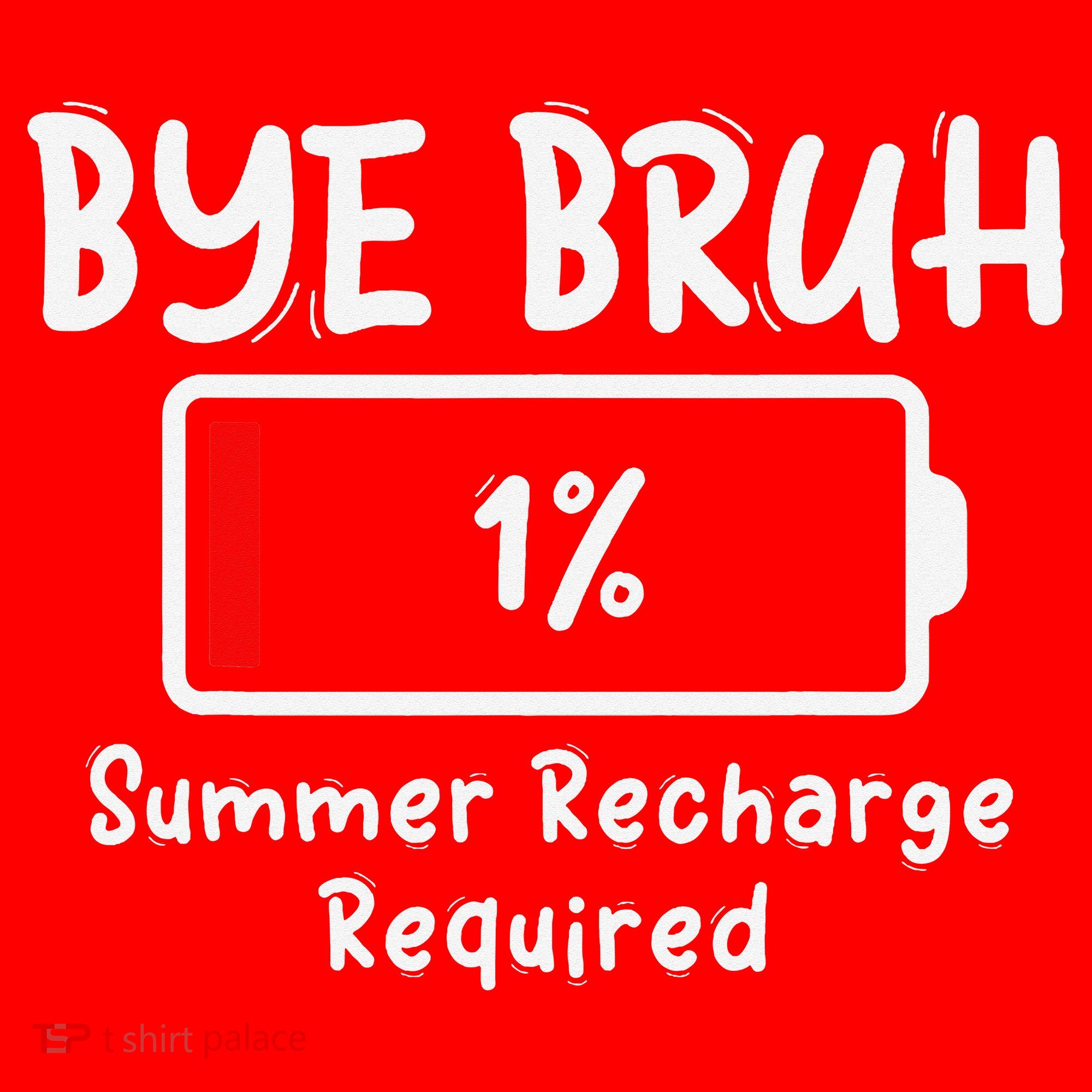 Summer Recharge Required Funny Last Day Of School Bye Bruh Santa Hat