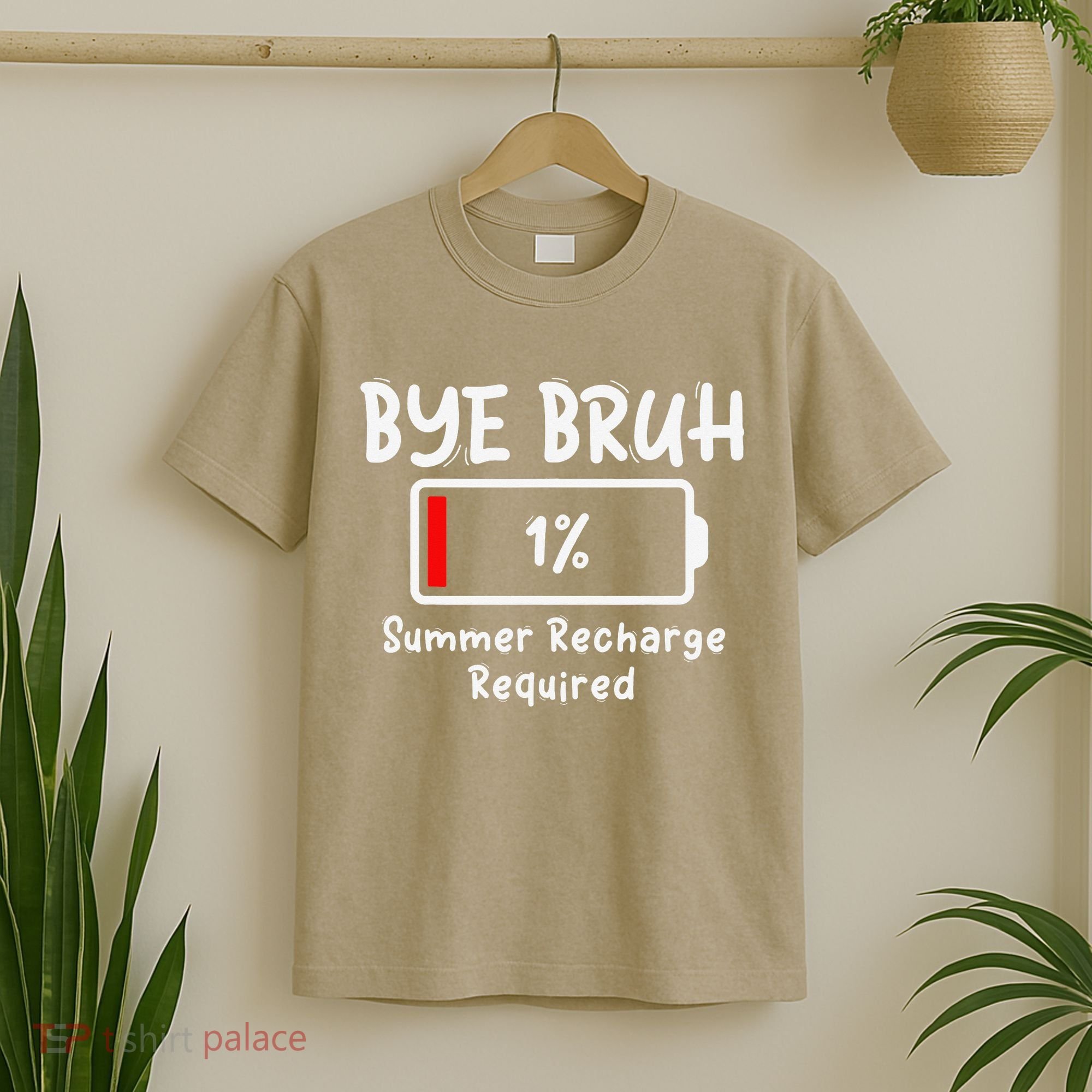 Summer Recharge Required Funny Last Day Of School Bye Bruh T-Shirt