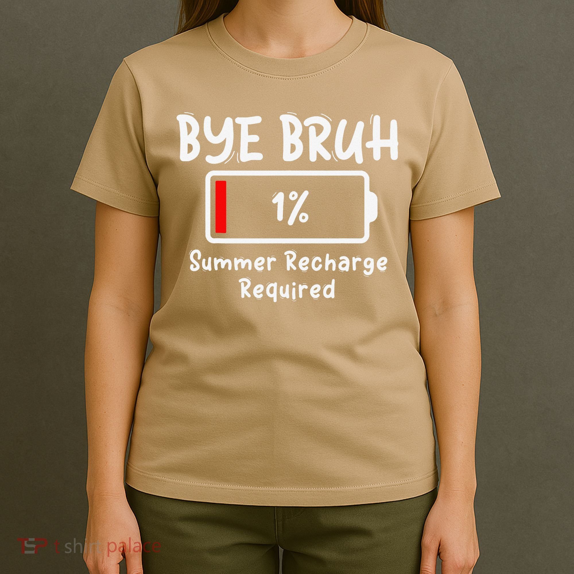 Summer Recharge Required Funny Last Day Of School Bye Bruh T-Shirt