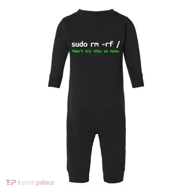 Sudo Rm Rf Linux, Programmer, Engineer, Opensource Infant Fleece One Piece