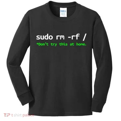 Sudo Rm Rf Linux, Programmer, Engineer, Opensource Kids Long Sleeve Shirt