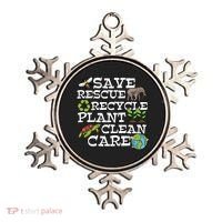 Save Rescue Recycle Plant Clean Care Earth Day Anniversary Cute Gift Ornament thumb 0