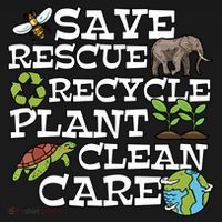 Save Rescue Recycle Plant Clean Care Earth Day Anniversary Cute Gift Ornament thumb 1