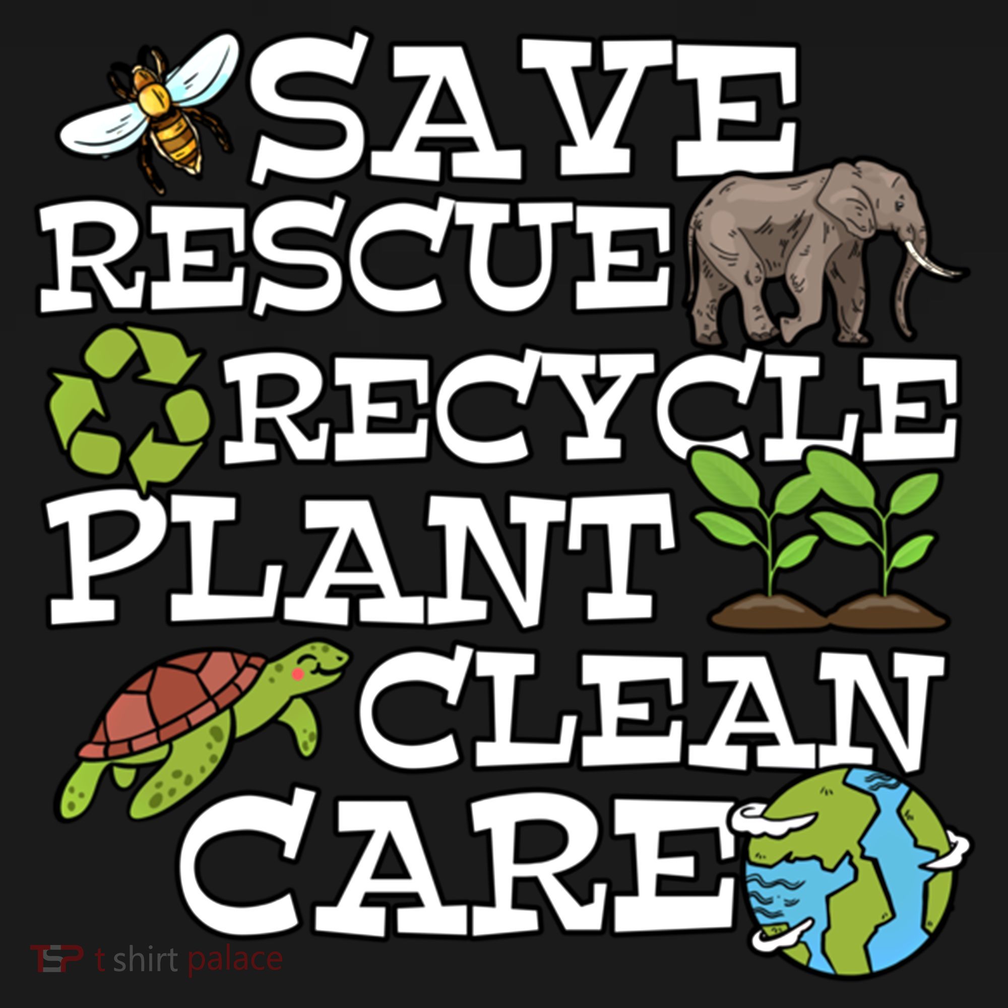 Save Rescue Recycle Plant Clean Care Earth Day Anniversary Cute Gift Ornament