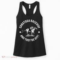 Saratoga Raceway Racetrack Horse Racing Equestrian NY Derby Women's Tank Top thumb 0