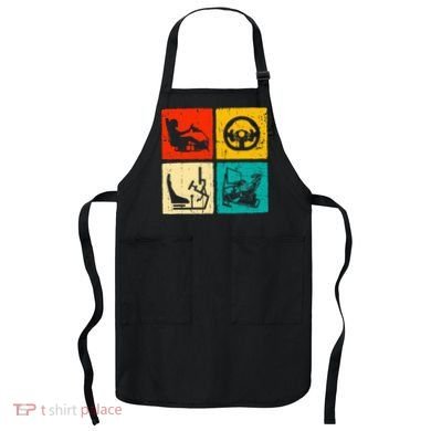 Sim Racing Retro Vintage Simulator Cockpit Racer Experience Apron