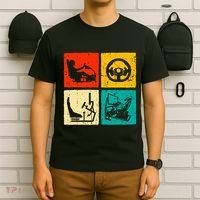 Sim Racing Retro Vintage Simulator Cockpit Racer Experience T-Shirt thumb 6