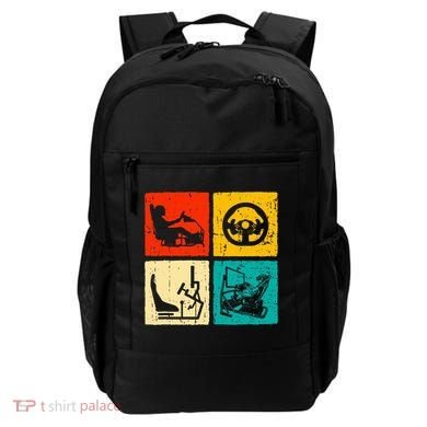 Sim Racing Retro Vintage Simulator Cockpit Racer Experience Backpack