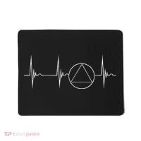 Sober Recover Sobriety Heartbeat Ekg Pulse Abstinence Mousepad thumb 0